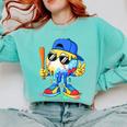 Ice Cream Baseball Drip Spots Sprinkle For Boys Youth Kids Comfort Colors Sweatshirt Butter Ice Cream Baseball Drip Spots Sprinkle For Boys Youth Kids Comfort Colors Sweatshirt Butter