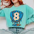 Ice Cream Baseball Glove 8th Birthday Edition Comfort Colors Sweatshirt Butter Ice Cream Baseball Glove 8th Birthday Edition Comfort Colors Sweatshirt Butter