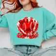 Ice Cream Drip Heart Valentines Day Baseball Boys Youth Kids Comfort Colors Sweatshirt Butter