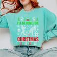 I'Ll Be Home For Christmas Baseball Xmas Comfort Colors Sweatshirt Butter I'Ll Be Home For Christmas Baseball Xmas Comfort Colors Sweatshirt Butter