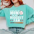 I'm Not Just His Mom I'm His Biggest Fan Baseball Mom Comfort Colors Sweatshirt Butter