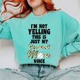 I'm Not Yelling This Is Just My Baseball Mom Voice Baseball Comfort Colors Sweatshirt Butter