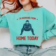I'm Working From Home Today Baseball Lover Men Women Comfort Colors Sweatshirt Butter