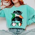 Ireland Baseball Mom Messy Bun Irish Baseball Girl Comfort Colors Sweatshirt Butter Ireland Baseball Mom Messy Bun Irish Baseball Girl Comfort Colors Sweatshirt Butter