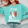 It's My 8th Birthday Baseball Football Heart 8 Year Old Comfort Colors Sweatshirt Butter It's My 8th Birthday Baseball Football Heart 8 Year Old Comfort Colors Sweatshirt Butter