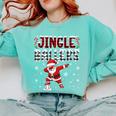 Jingle Ballers Plaid Santa Dabbing Baseball Christmas Comfort Colors Sweatshirt Butter Jingle Ballers Plaid Santa Dabbing Baseball Christmas Comfort Colors Sweatshirt Butter