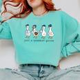 Just a Baseball GooseLife Is Better With Geese On Your Team Comfort Colors Sweatshirt Butter