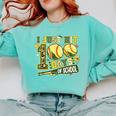 I Just Hit 100 Days Of School Baseball Teacher Boy Girl Kid Comfort Colors Sweatshirt Butter
