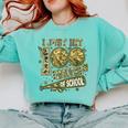 I Just Hit 100 Days Of School Camouflage Baseball Comfort Colors Sweatshirt Butter
