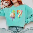 Kids Meme 67 Number Six 6 Seven 7 Ice Cream Drips Baseball Comfort Colors Sweatshirt Butter Kids Meme 67 Number Six 6 Seven 7 Ice Cream Drips Baseball Comfort Colors Sweatshirt Butter