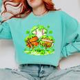 Kids St Patricks Day Shamrock Basketball Baseball Football Comfort Colors Sweatshirt Butter