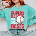Kids Stealing Hearts Like I Steal Bases Cute Baseball Boys Comfort Colors Sweatshirt Butter Kids Stealing Hearts Like I Steal Bases Cute Baseball Boys Comfort Colors Sweatshirt Butter