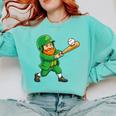 Leprechaun Playing Baseball St Patricks Day Men Boys Kids Comfort Colors Sweatshirt Butter Leprechaun Playing Baseball St Patricks Day Men Boys Kids Comfort Colors Sweatshirt Butter