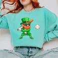 Leprechaun Playing Baseball St Patricks Day Sport Boys Comfort Colors Sweatshirt Butter Leprechaun Playing Baseball St Patricks Day Sport Boys Comfort Colors Sweatshirt Butter