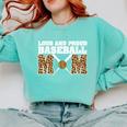 Loud And Proud Baseball Mom Leopard Mama Loves Comfort Colors Sweatshirt Butter