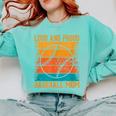 Loud And Proud Baseball Mom Vibrant Colorful Stripe Comfort Colors Sweatshirt Butter
