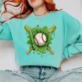 Lucky Shamrock Baseball Gloves Drip St Patrick's Day Boys Comfort Colors Sweatshirt Butter Lucky Shamrock Baseball Gloves Drip St Patrick's Day Boys Comfort Colors Sweatshirt Butter