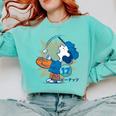 Lucy Van Pelt Baseball Catch Comfort Colors Sweatshirt Butter