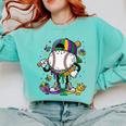 Mardi Gras Ice Cream Drip Baseball Carnival Party Mask Boys Comfort Colors Sweatshirt Butter Mardi Gras Ice Cream Drip Baseball Carnival Party Mask Boys Comfort Colors Sweatshirt Butter