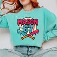 Mason 67 Ice Cream Drip Baseball Meme Graphics Comfort Colors Sweatshirt Butter
