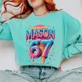 Mason 67 Meme Ice Cream Baseball Drip Comfort Colors Sweatshirt Butter
