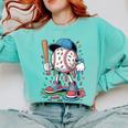 Melting Slime Sprinkle Baseball Mascot With Bat Comfort Colors Sweatshirt Butter Melting Slime Sprinkle Baseball Mascot With Bat Comfort Colors Sweatshirt Butter