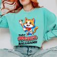 Take Meowt To The Ball Game Tee Slugger Cat Baseball Comfort Colors Sweatshirt Butter