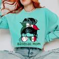 Mexico Baseball Mom Messy Bun Comfort Colors Sweatshirt Butter Mexico Baseball Mom Messy Bun Comfort Colors Sweatshirt Butter
