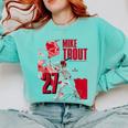 Mike Trout Los Angeles A MLB Baseball Players MLBMTR304N Comfort Colors Sweatshirt Butter Mike Trout Los Angeles A MLB Baseball Players MLBMTR304N Comfort Colors Sweatshirt Butter