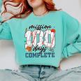 Mission 100 Days Complete Baseball 100th Day Of School Boys Comfort Colors Sweatshirt Butter