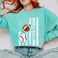 Mom Of Ballers USA Flag Football Baseball Mom Comfort Colors Sweatshirt Butter Mom Of Ballers USA Flag Football Baseball Mom Comfort Colors Sweatshirt Butter