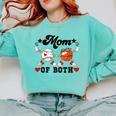 Mom Of Both Basketball Baseball Mom Comfort Colors Sweatshirt Butter