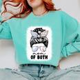 Mom Of Both Volleyball And Baseball Mom For Women Messy Bun Comfort Colors Sweatshirt Butter Mom Of Both Volleyball And Baseball Mom For Women Messy Bun Comfort Colors Sweatshirt Butter