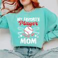 Mother's Day Baseball Mom Comfort Colors Sweatshirt Butter