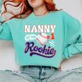 Nanny Rookie Of Year 1st Birthday Baseball Theme Matching Comfort Colors Sweatshirt Butter