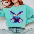 Neon Dripping Baseball And Bats Colorful Sports Art Comfort Colors Sweatshirt Butter Neon Dripping Baseball And Bats Colorful Sports Art Comfort Colors Sweatshirt Butter