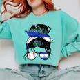 Nicaraguan Baseball Mom Nicaragua Flag Baseball Girl Comfort Colors Sweatshirt Butter