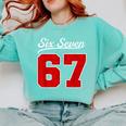 Number 67 Numbered Six Seven Baseball Jersey Style Team 67 Comfort Colors Sweatshirt Butter Number 67 Numbered Six Seven Baseball Jersey Style Team 67 Comfort Colors Sweatshirt Butter