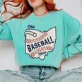 Ohio Baseball Mom Comfort Colors Sweatshirt Butter Ohio Baseball Mom Comfort Colors Sweatshirt Butter