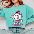 Pink Ribbon Baseball Breast Cancer Awareness Comfort Colors Sweatshirt Butter Pink Ribbon Baseball Breast Cancer Awareness Comfort Colors Sweatshirt Butter