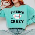 Pitches Be Crazy Baseball Moms Softball Players Hey Batter Comfort Colors Sweatshirt Butter Pitches Be Crazy Baseball Moms Softball Players Hey Batter Comfort Colors Sweatshirt Butter