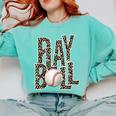 Play Ball Women Graphic Baseball Mom Baseball Comfort Colors Sweatshirt Butter Play Ball Women Graphic Baseball Mom Baseball Comfort Colors Sweatshirt Butter