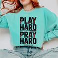Play Hard Pray Hard Youth Boy Christian Baseball Jesus Comfort Colors Sweatshirt Butter Play Hard Pray Hard Youth Boy Christian Baseball Jesus Comfort Colors Sweatshirt Butter
