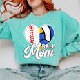 Proud Ball Mom Volleyball Baseball Mom Heart Comfort Colors Sweatshirt Butter Proud Ball Mom Volleyball Baseball Mom Heart Comfort Colors Sweatshirt Butter