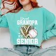 Proud Grandpa Of A 2026 Senior Baseball Graduation Leopard Comfort Colors Sweatshirt Butter