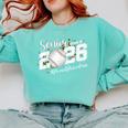 Proud Senior Grandma Class Of 2026 Baseball Graduate Leopard Comfort Colors Sweatshirt Butter