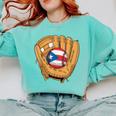 Puerto Rican Flag Baseball Player Boricua Pride Beisbol PR Comfort Colors Sweatshirt Butter Puerto Rican Flag Baseball Player Boricua Pride Beisbol PR Comfort Colors Sweatshirt Butter