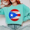 Puerto Rico Baseball Flag Boricua Beisbol Fan Gear Comfort Colors Sweatshirt Butter Puerto Rico Baseball Flag Boricua Beisbol Fan Gear Comfort Colors Sweatshirt Butter