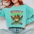 Respect The Drip Mardi Gras Baseball Ice Cream Boys Carnival Comfort Colors Sweatshirt Butter