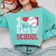 Retro 100 Days Of School Baseball Teacher Student 100 Days Comfort Colors Sweatshirt Butter